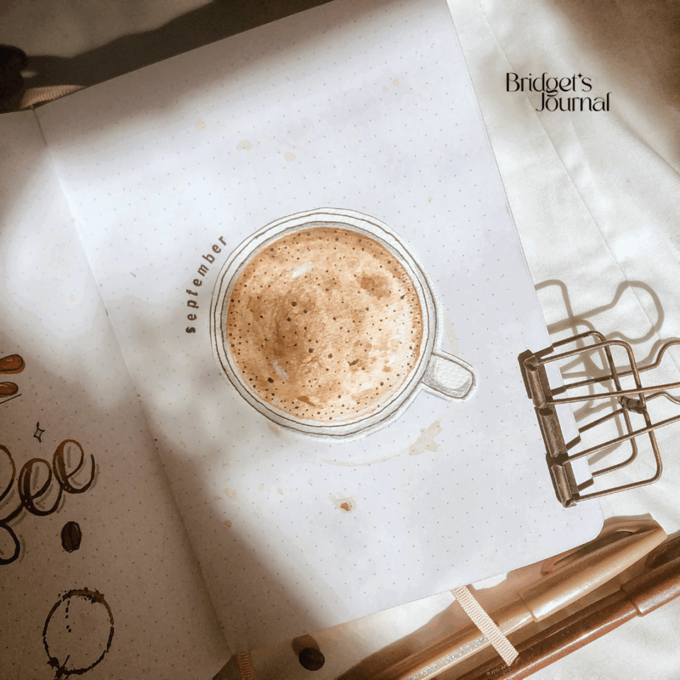 bullet journal a tema caffèè